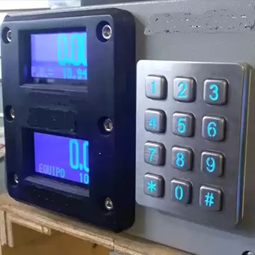Public oil station keypad