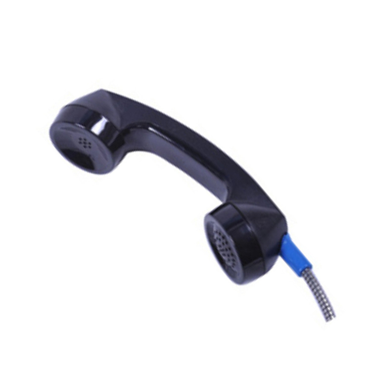 4 color spade inmate prison telephone handset with matte black handset A14