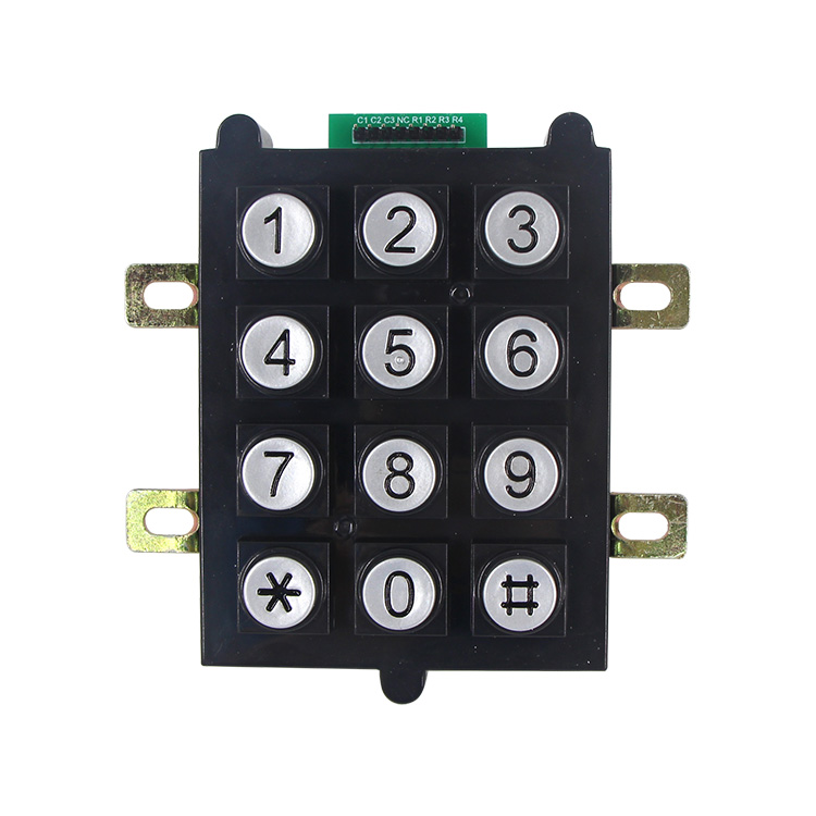 ABS flame retardant 3x4 12 keys digital plastic keypad B102
