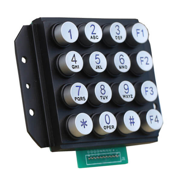 IP65 waterproof metallic keypad B664