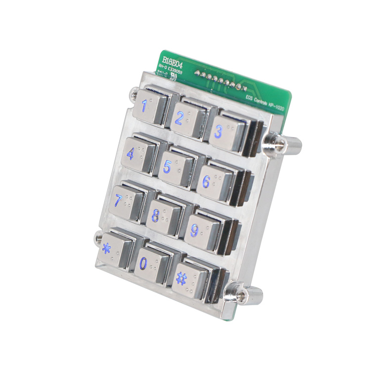 Illuminated zinc alloy braille keys keypad B666