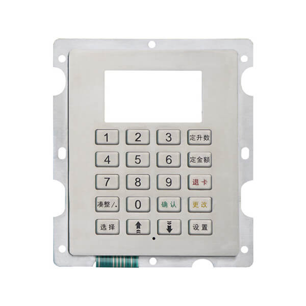 Vandal resistant stainless steel LCD numeric fuel dispenser keypad B701