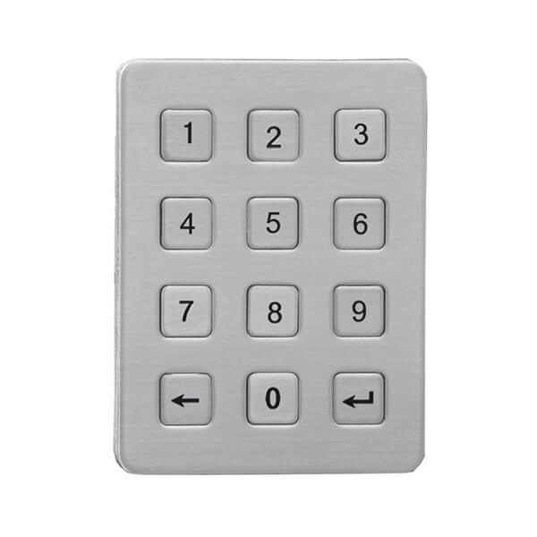 12 keys industrial waterproof metal mechanical usb function keypad B705