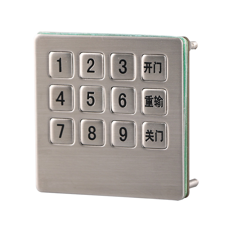 Mounted 3x4 12 keys digital cabinet lock vending machine keypad B762